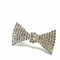 Crystal Rhinestone Triangular Bow Brooch Pin For Bridal DIY Crafts 2 Inch X 1 Inch